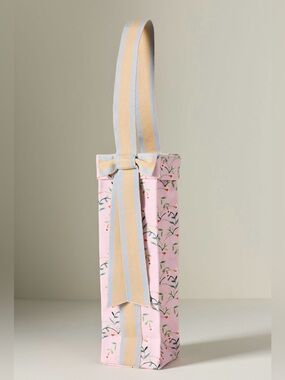 Anthropologie Mina Cotton Wine Tote, Pink